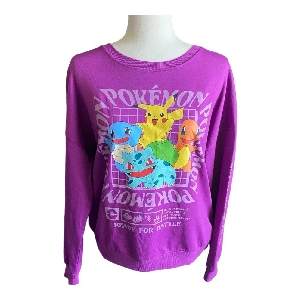 NWT-POKÉMON-PURPLE SWEATSHIRT-SIZE MEDIUM